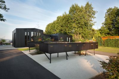 Les nouveaux columbaires du cimetière, Bergem